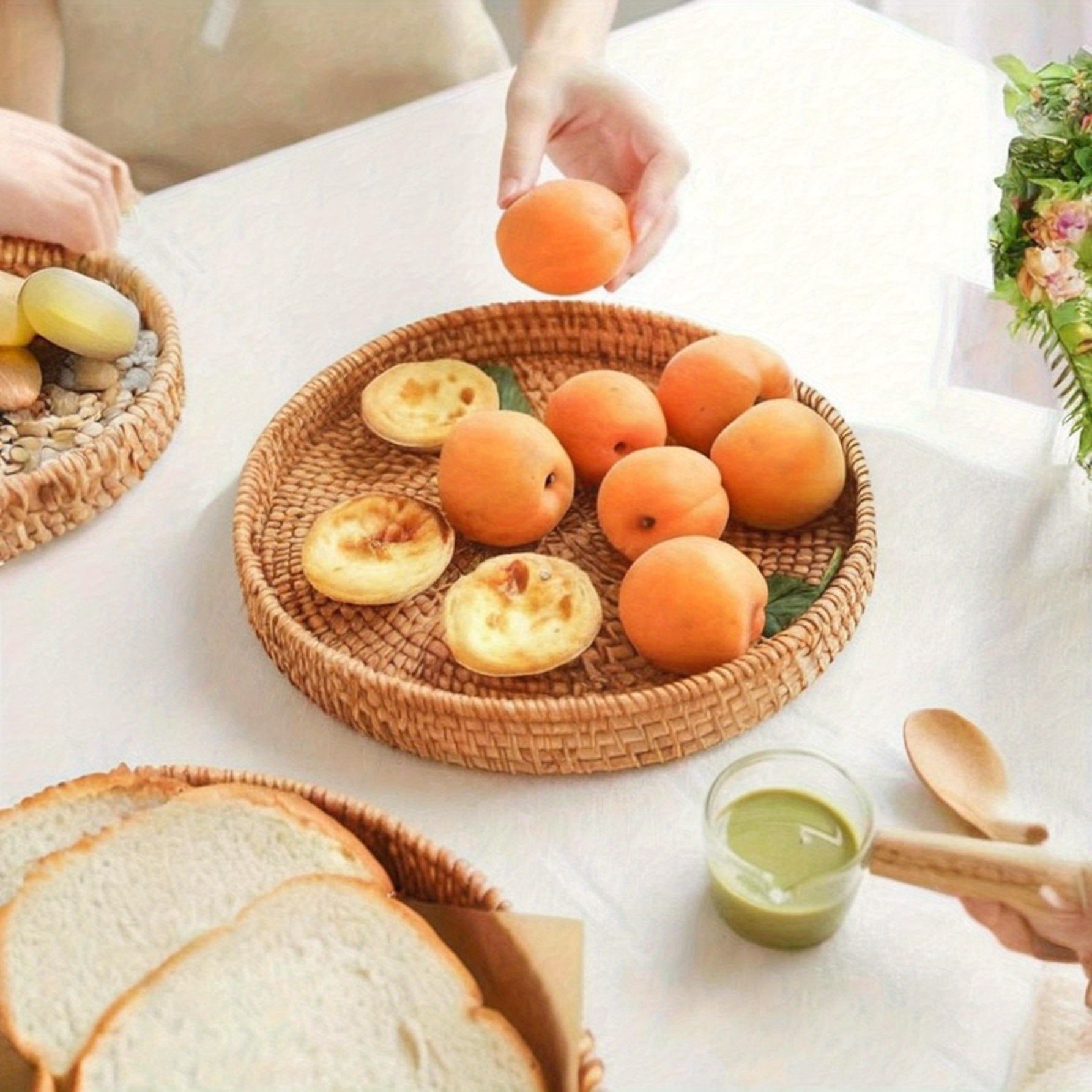 RattanCharm - Elegante Handgeweven Serveerschaal van Rotan