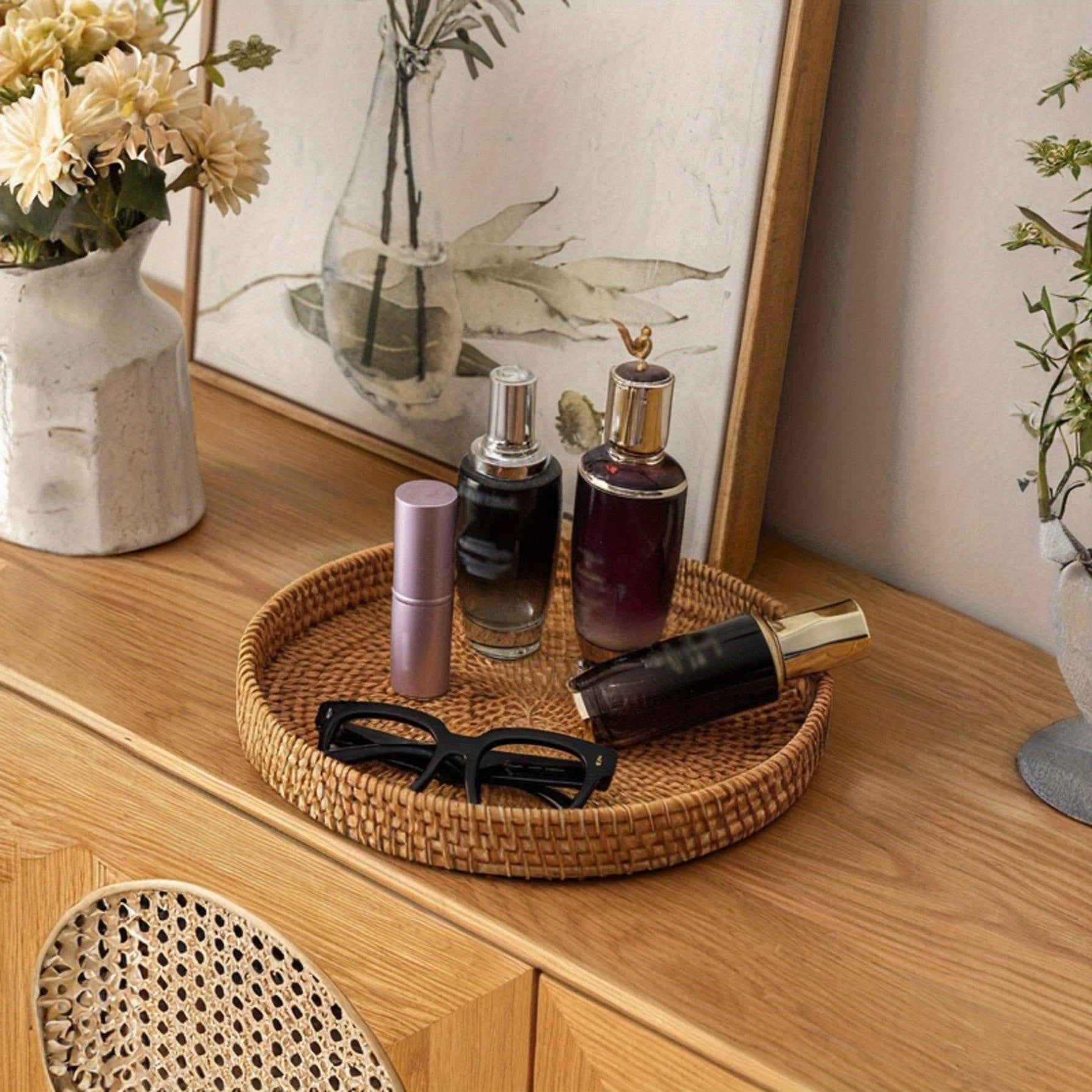 RattanCharm - Elegante Handgeweven Serveerschaal van Rotan