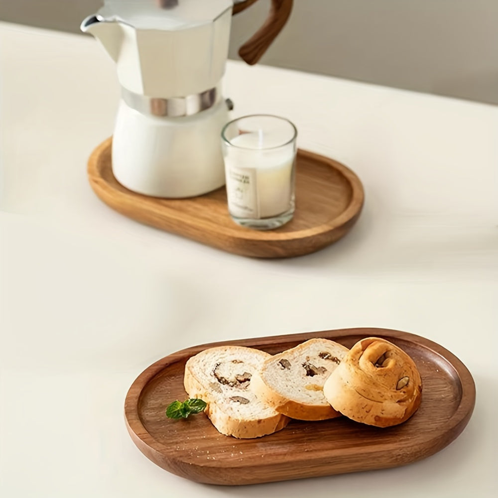 ChicTray - Elegant Ovaal Dienblad van Massief Hout