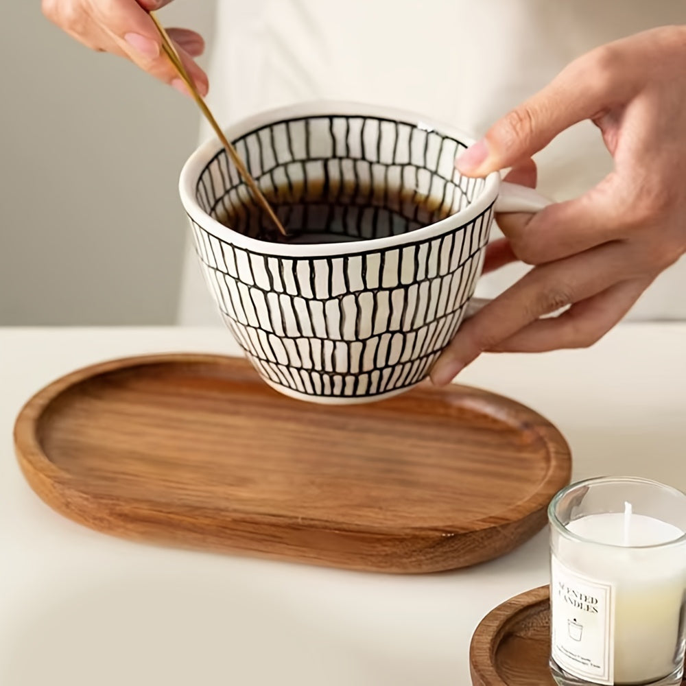 ChicTray - Elegant Ovaal Dienblad van Massief Hout