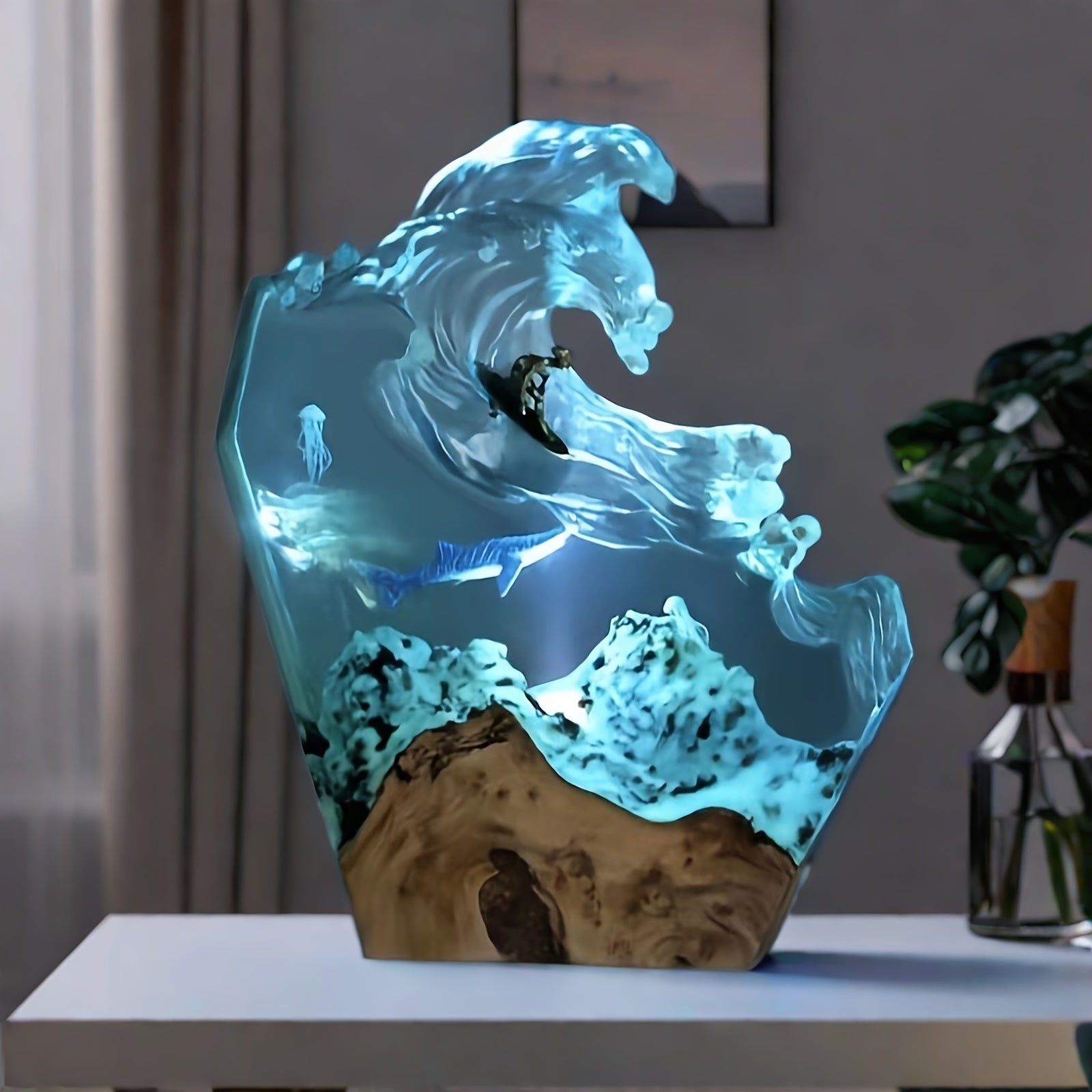 OceanGlow Lamp - Unieke Harslamp met Walvismotief