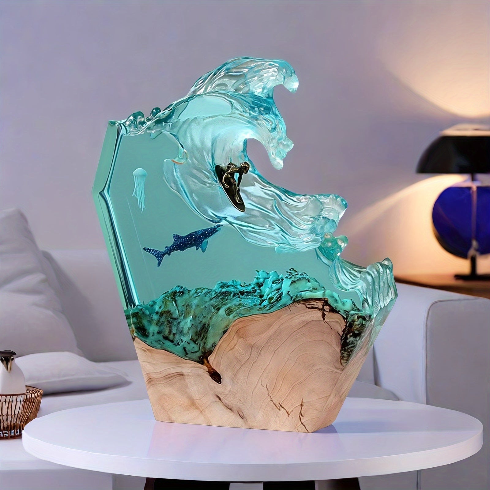 OceanGlow Lamp - Unieke Harslamp met Walvismotief