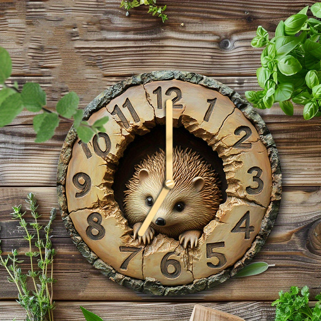 HedgeTime Clock – Stijlvolle Egel Wanddecoratie 20 cm