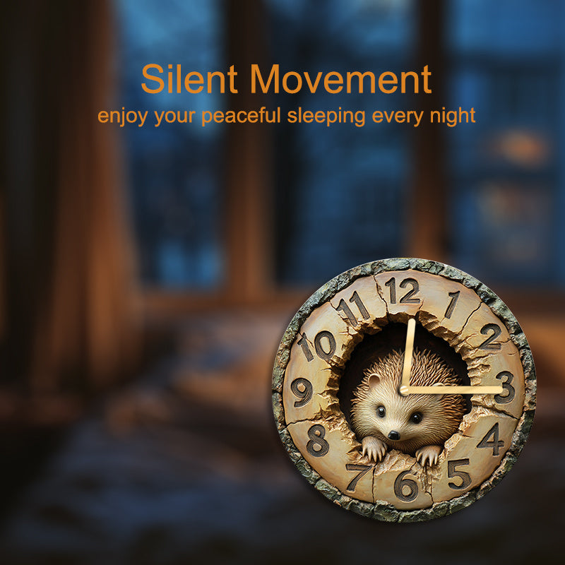 HedgeTime Clock – Stijlvolle Egel Wanddecoratie 20 cm