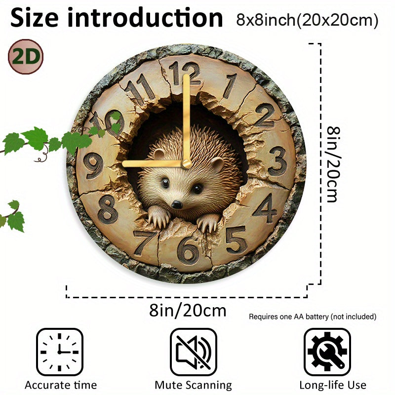 HedgeTime Clock – Stijlvolle Egel Wanddecoratie 20 cm