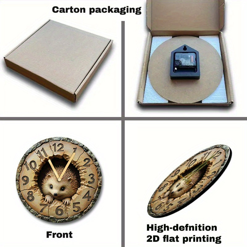 HedgeTime Clock – Stijlvolle Egel Wanddecoratie 20 cm