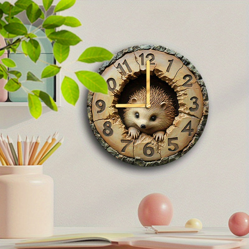 HedgeTime Clock – Stijlvolle Egel Wanddecoratie 20 cm