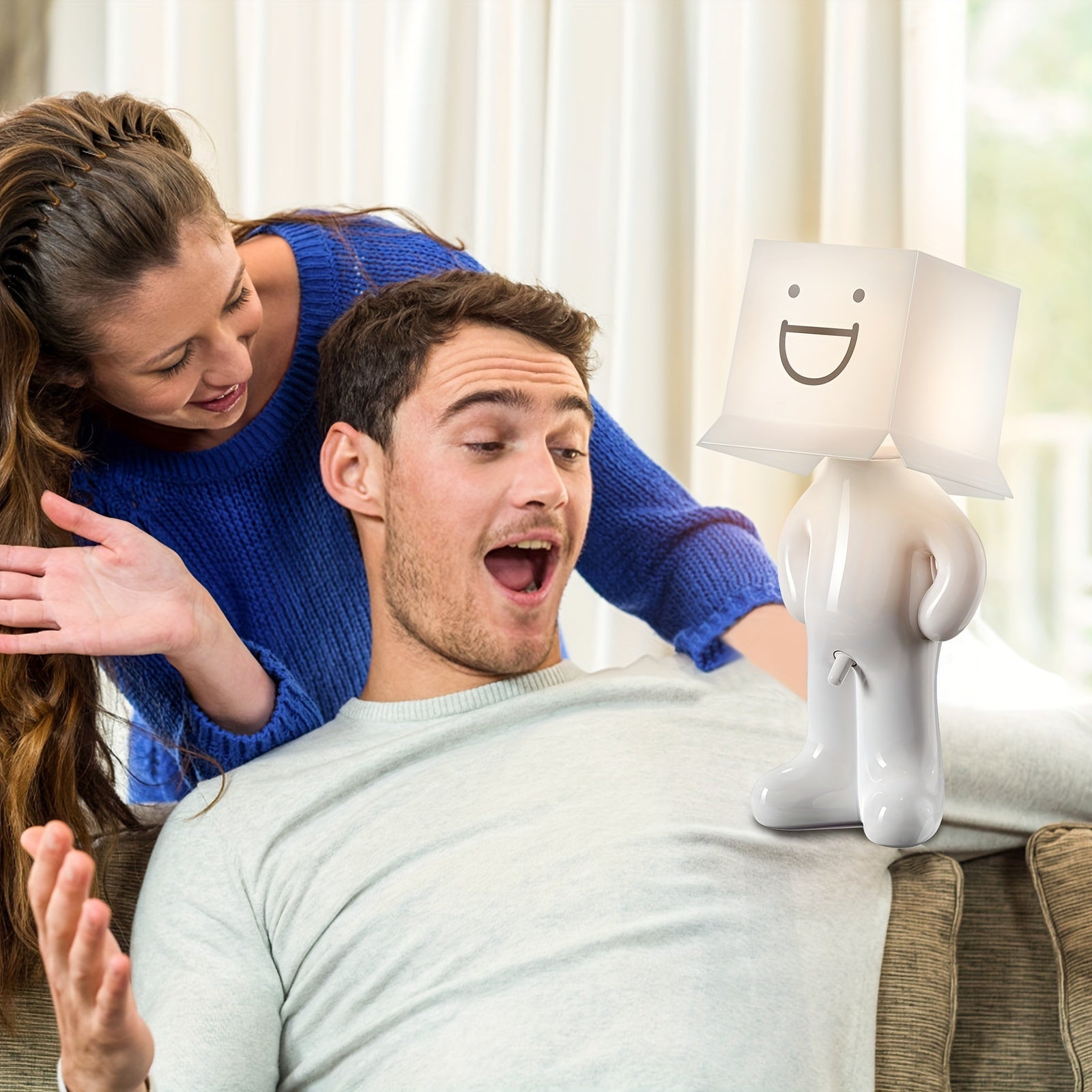 CartoonGlow Lamp - USB Tafellamp met LED en Knopbediening