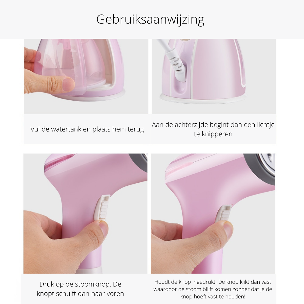 SteamEase - Compacte Draagbare Kledingstomer zonder Kreukels