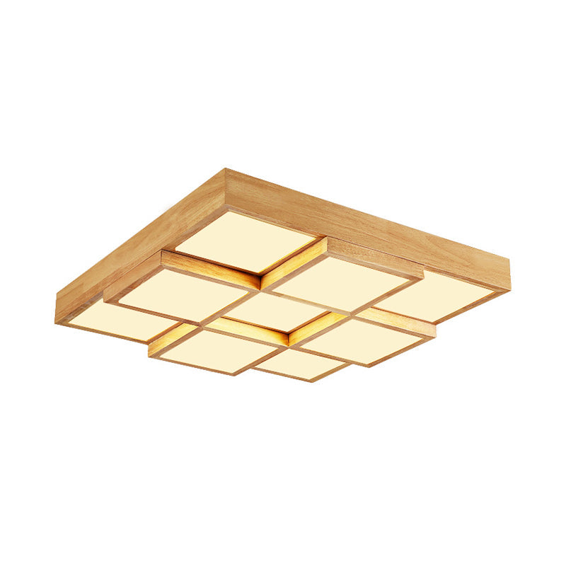 RusticGlow Pendant - Meerdere Lichten in Natuurlijk Hout