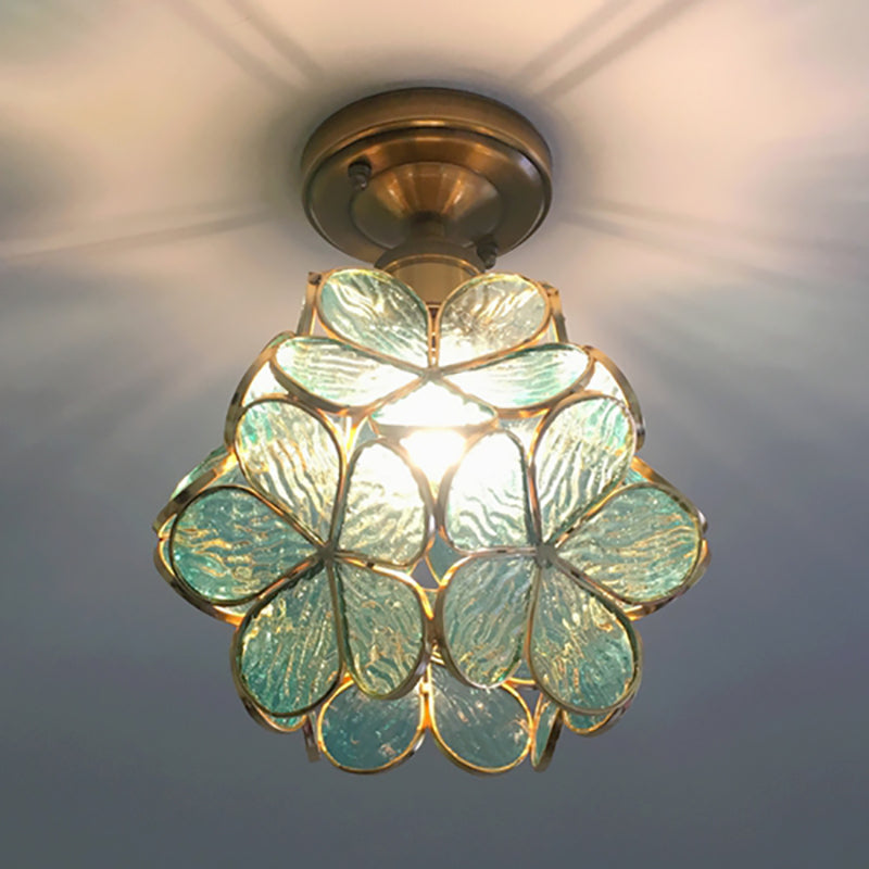 FloralGlow Retro Plafondlamp - Retro Tiffany Plafondlamp voor een Betoverend Interieur