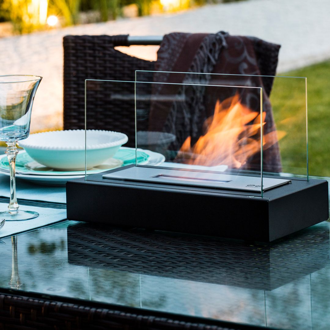 FireGlow – Luxe Tafelhaard voor Binnen & Buiten