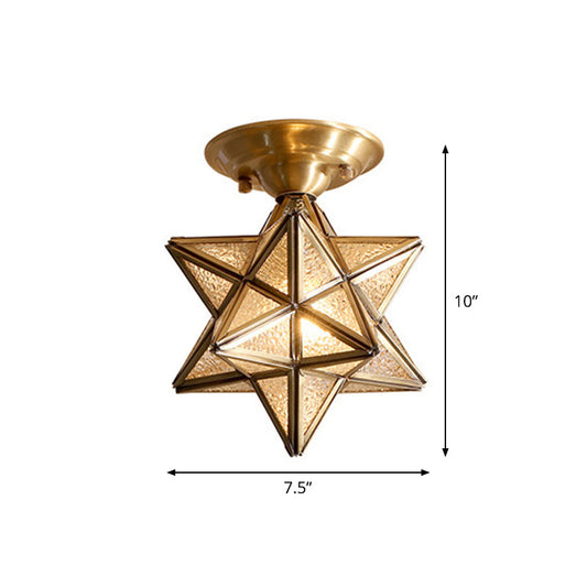 StarGlow – Elegante Messing Plafondlamp voor Slaapkamer