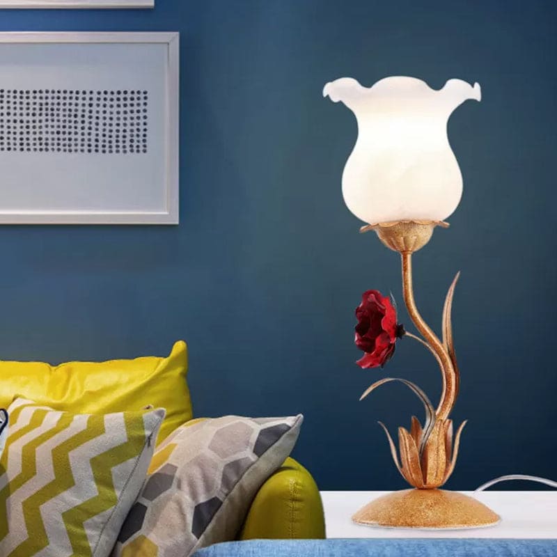 FloraGlow - Elegante Tafellamp met Bloemdesign