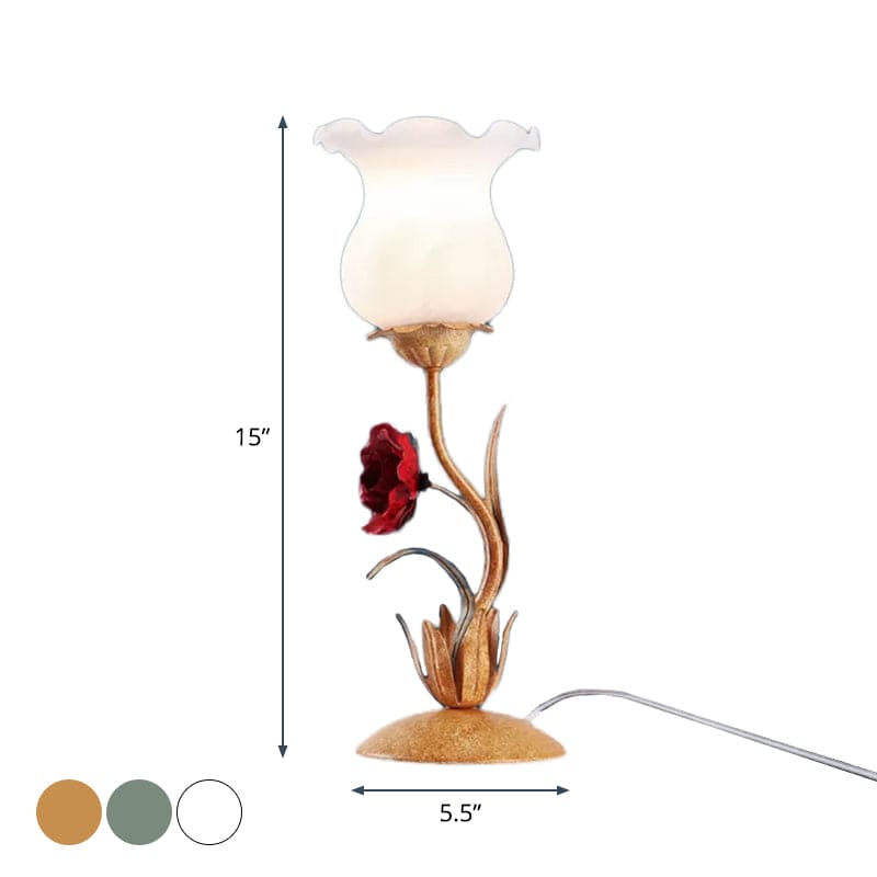 FloraGlow - Elegante Tafellamp met Bloemdesign