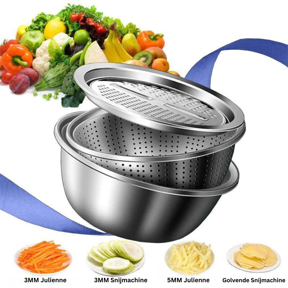 Master Chop - Stijlvolle 3-in-1 Snijlade van RVS