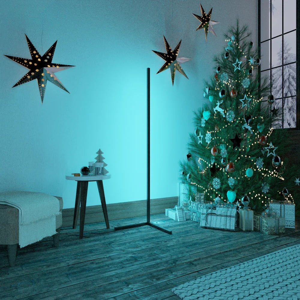 Minimalistische LED Vloerlamp – Moderne Kleurenlamp met Afstandsbediening