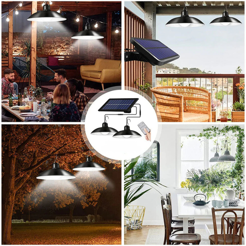 LumiFlex – Zonne-Energie Hanglamp voor Tuin en Interieur