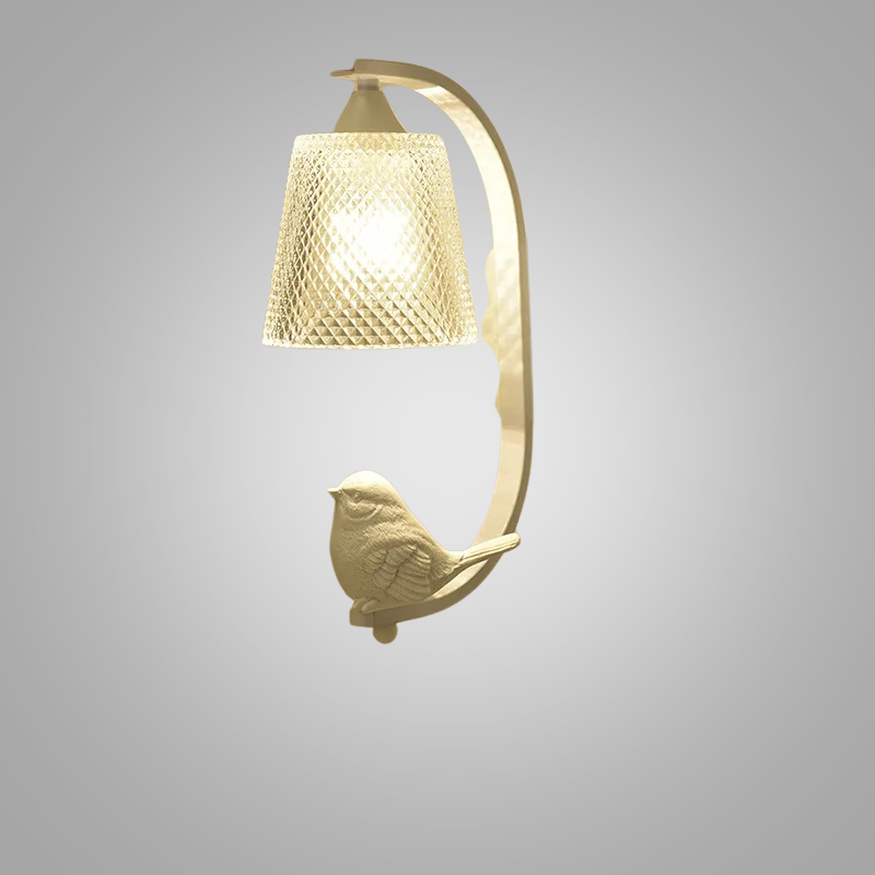NordicBird Light – Trendy Vogelwandlamp voor Slaapkamer