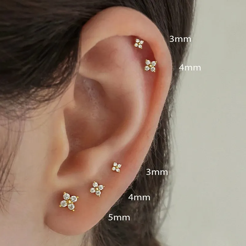 Sophie Studs – Elegante Bloemen Oorbellen