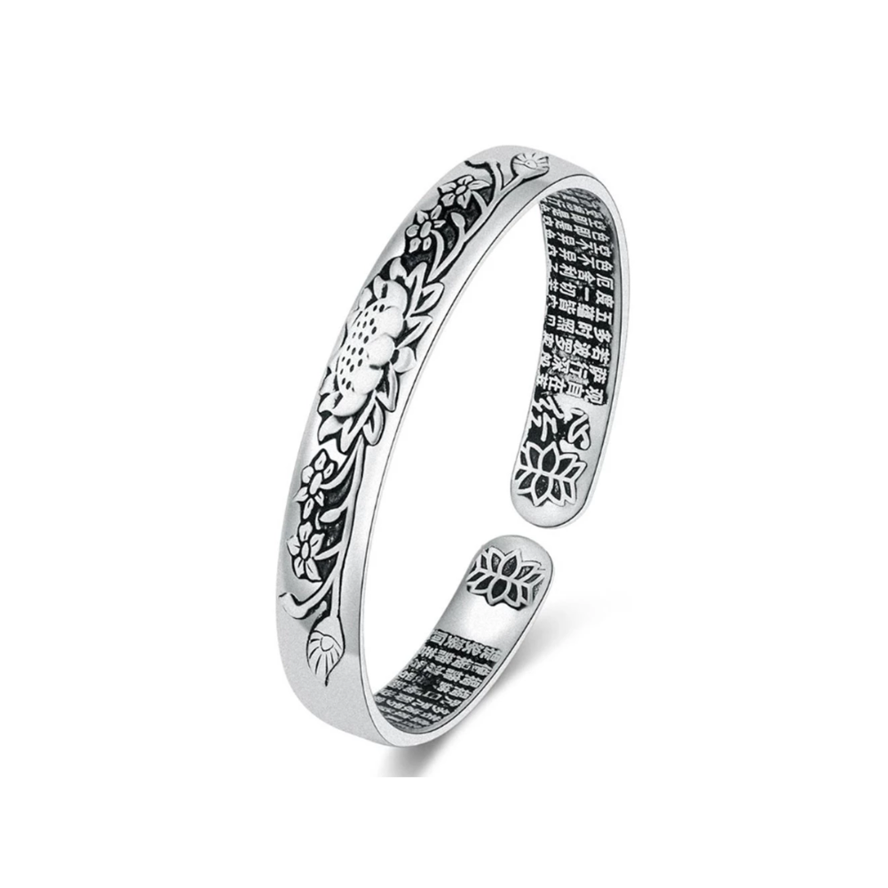 SerenitySilver Bracelet – Stijlvolle Lotusarmband