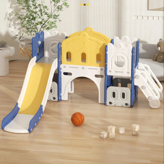 Mini Play Haven - Multifunctionele Schommel- en Glijbaan Set