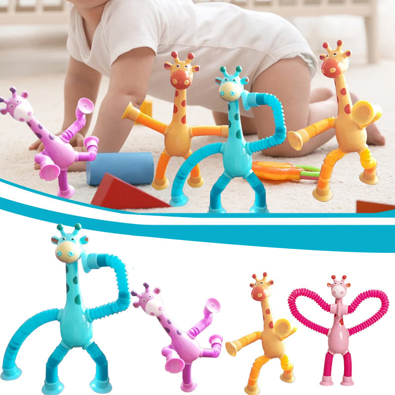 StretchGiraffe - Flexibel Zuignap Speelgoed voor Kinderen