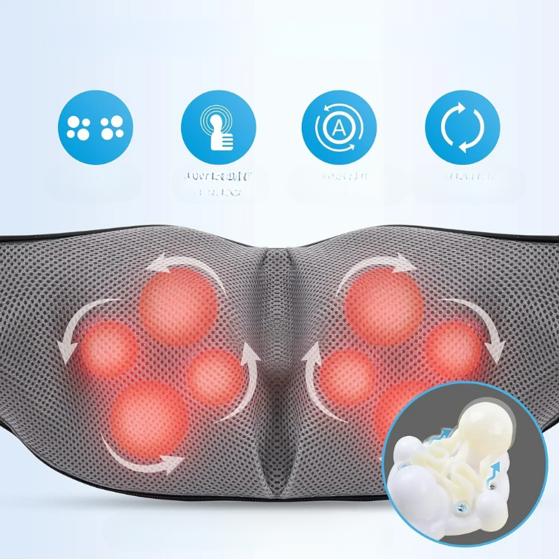 Relief Spiermassager - Luxe Spiermassager met Verwarmingsfunctie en Meerdere Modi