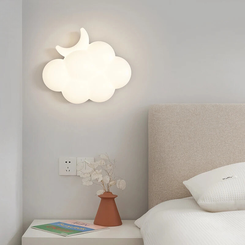 WhiteCloud Lamp – Stijlvolle LED Wandverlichting voor Kinderen