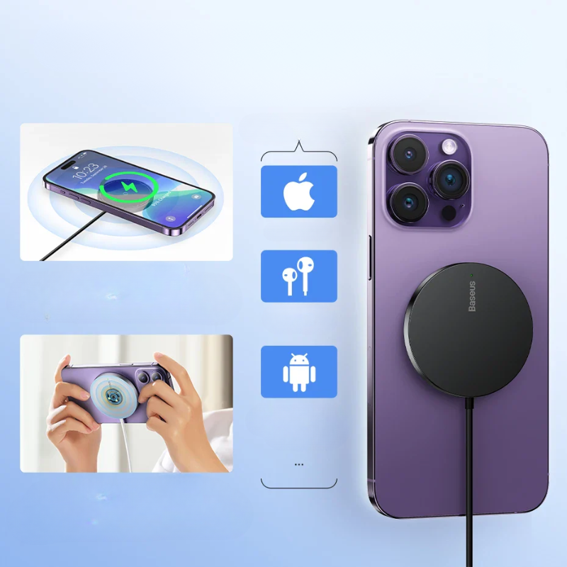 MagnetCharge – 15W Draadloze Oplader voor iPhone