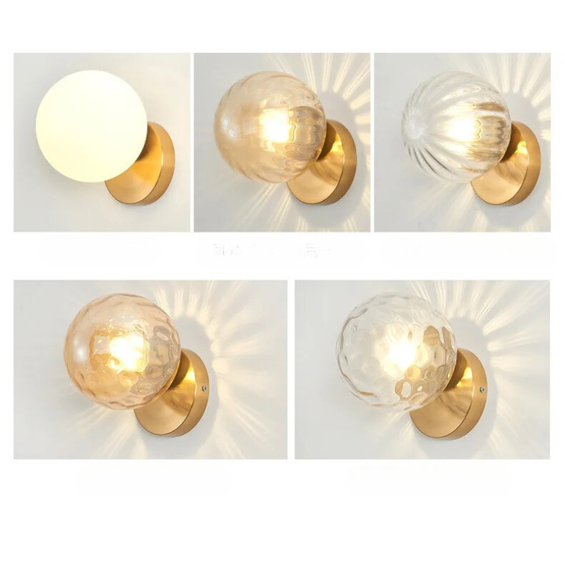 GleamGold - Luxe Gouden Wandlamp met Glas