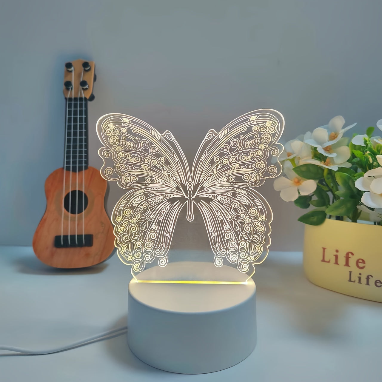 ButterflyGlow Lamp - Geometrische 3D LED Nachtverlichting