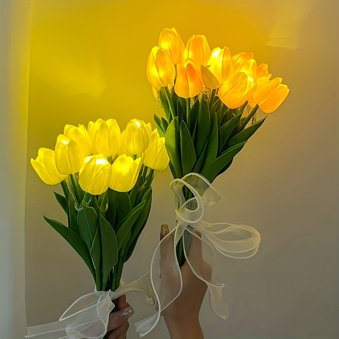LumiBloom – 10x Tulp LED Tafellampen Boeket