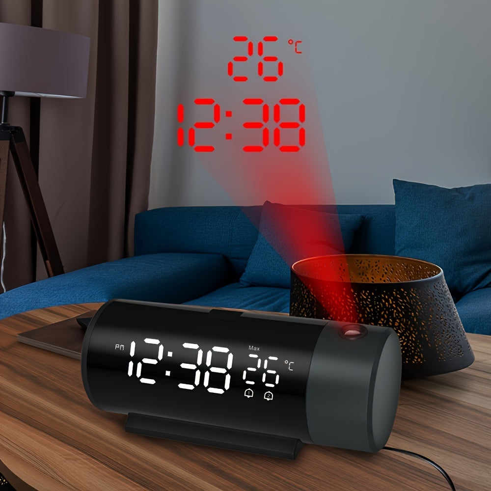 ProjectElite Clock - Zwarte Moderne Weerstandwekkende Projectieklok