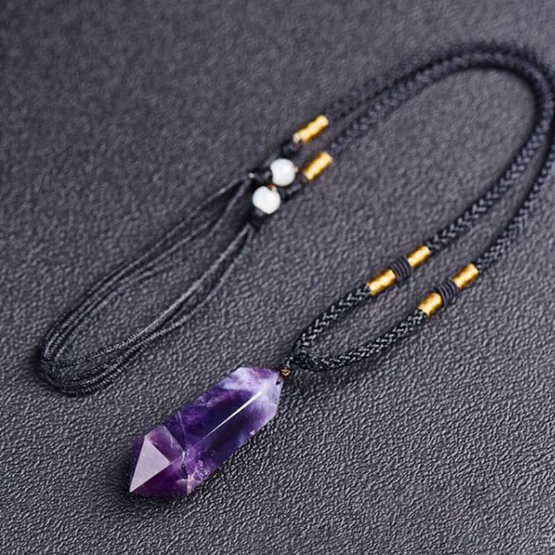 Amethist Healing Crystal Necklace - Lyra Collection