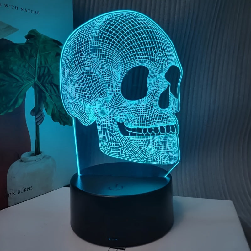 SkullGlow Lamp - Unieke 3D LED Tafeldecoratie