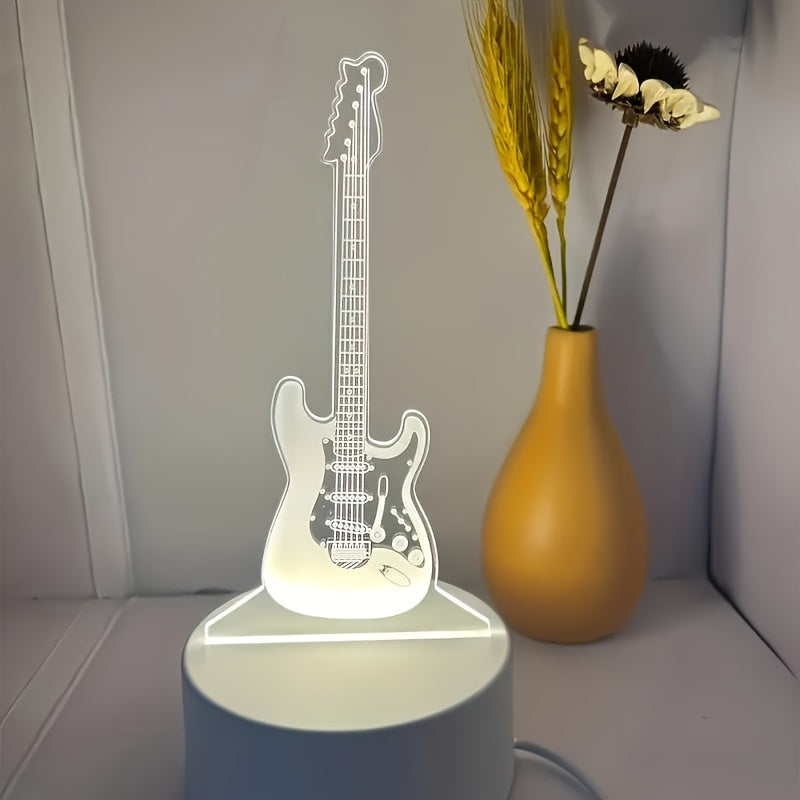 MusicGlow – 3D Gitaar Nachtlamp met Kleurverlichting