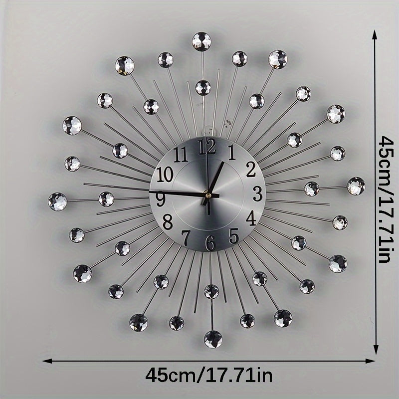 LuxeTime Clock - Elegante Wandklok met Kristaldetails