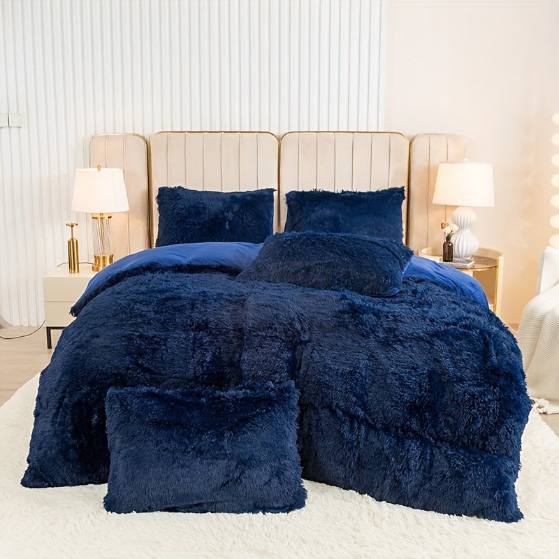 Ultrazachte Pluche Dekbedovertrek Set met Rits - Luxe & Comfort
