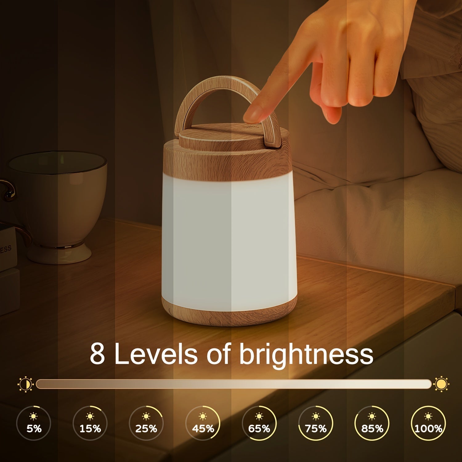 LumiTouch – Oplaadbare RGB Nachtlamp met Touchbediening