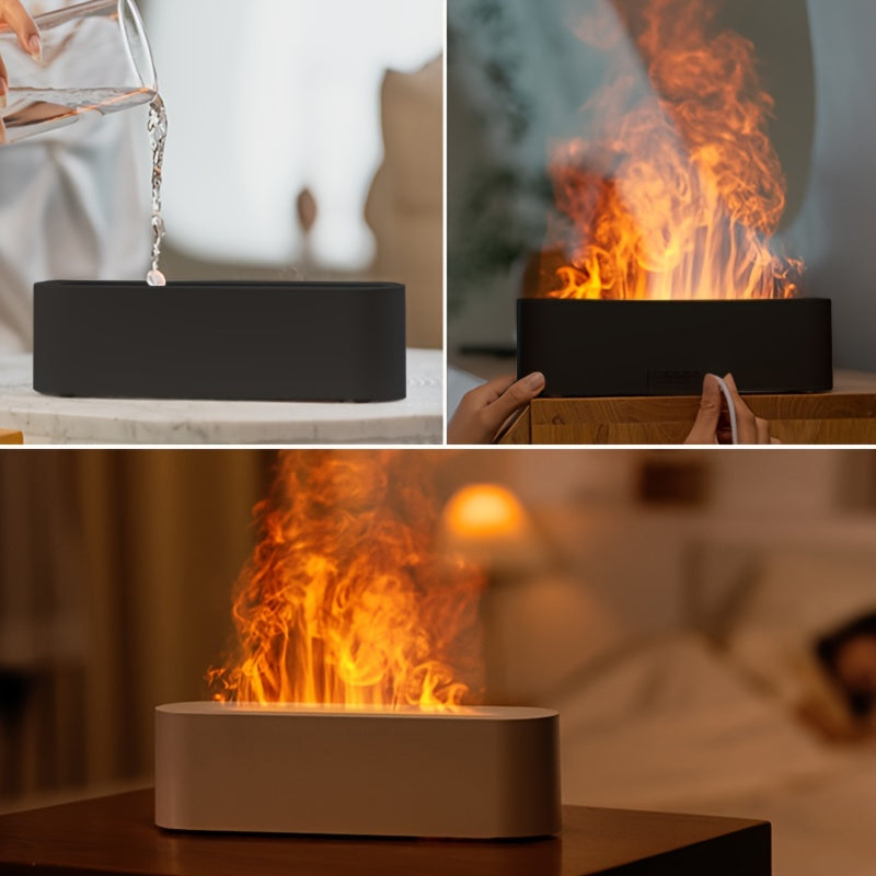 FlameGlow – USB Aromalamp met Kleurige Vlammen