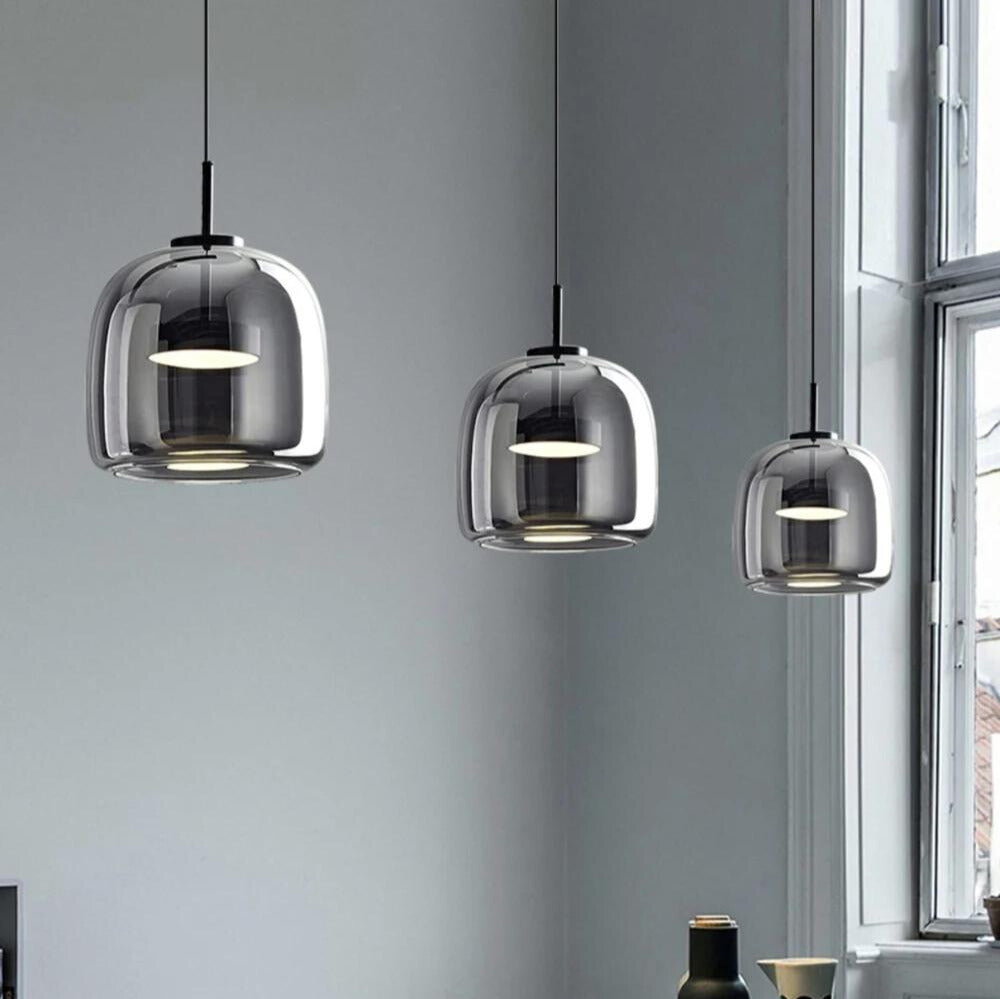 MidnightShine Lamp - Moderne Zwart Glazen Design Hanglamp