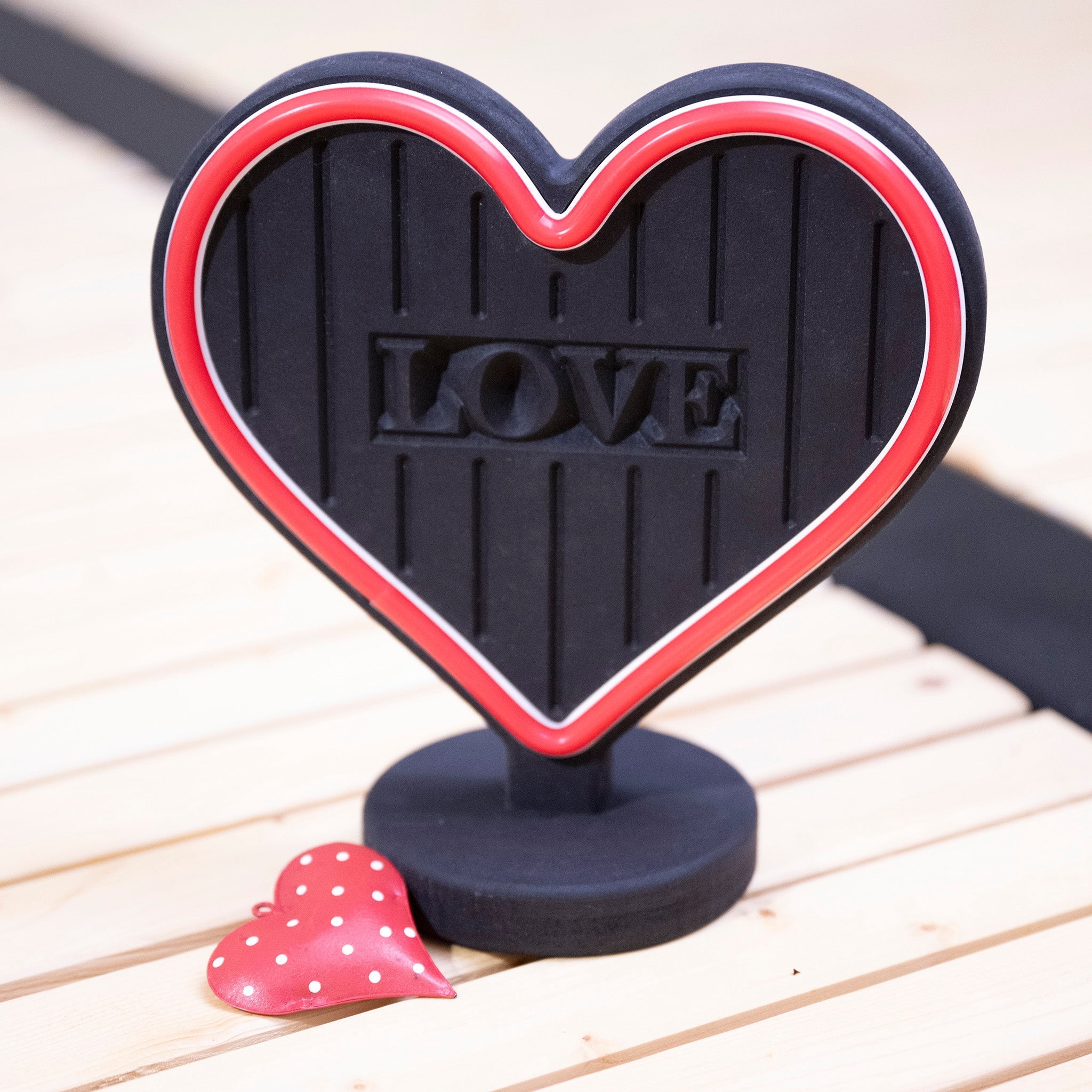 LoveGlow - Houten Neon Hart met Afstandsbediening