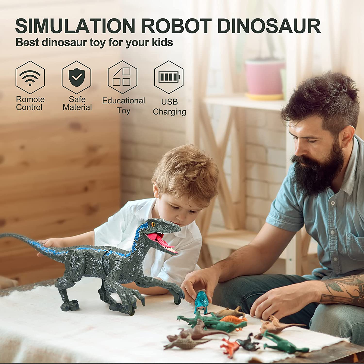 DinoMotion – Realistische Velociraptor met Afstandsbediening