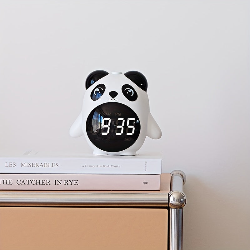PandaGlow Clock - Schattige Oplaadbare Wekker met Temperatuur