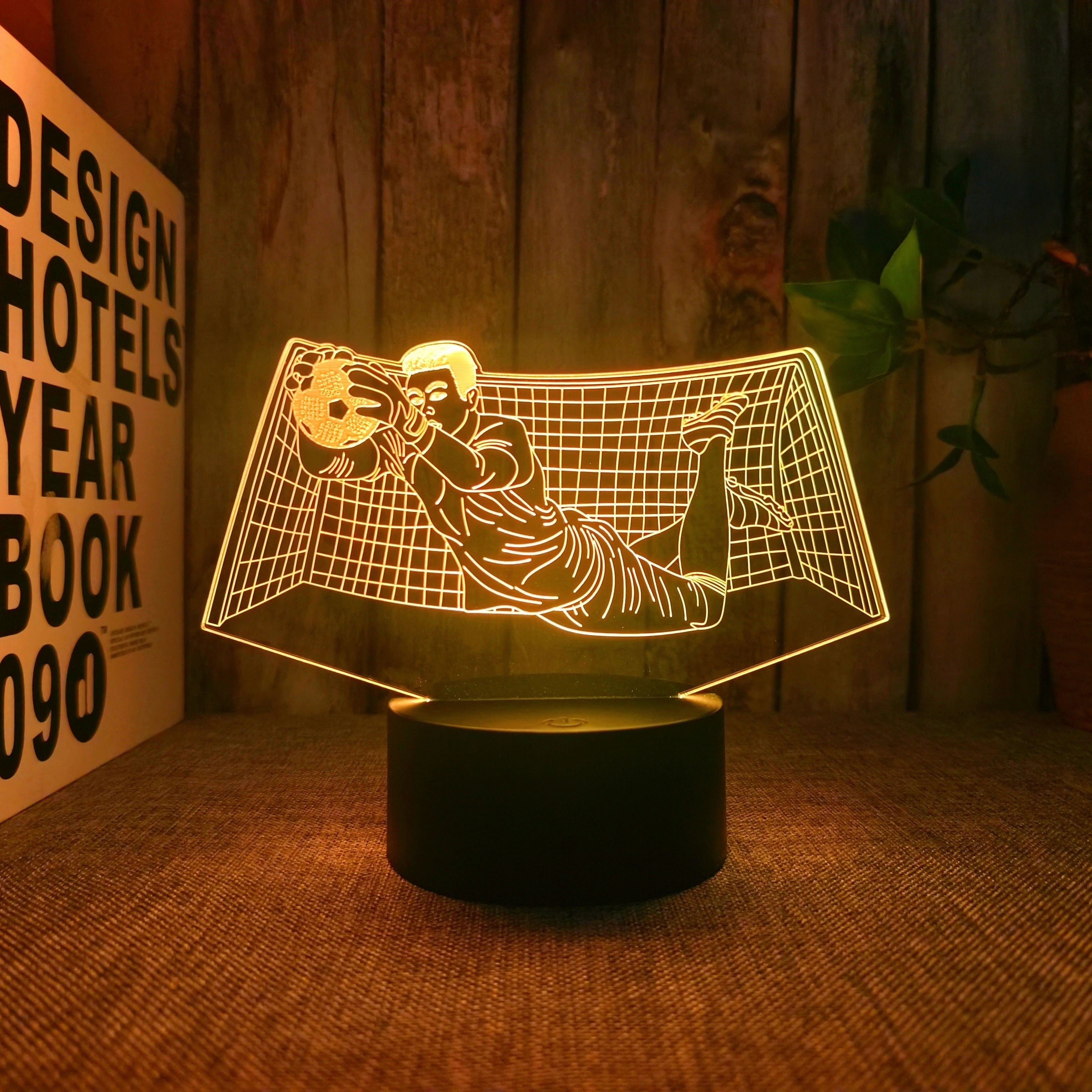 KeeperGlow – 3D Voetbalkeeper Nachtlamp met Touch