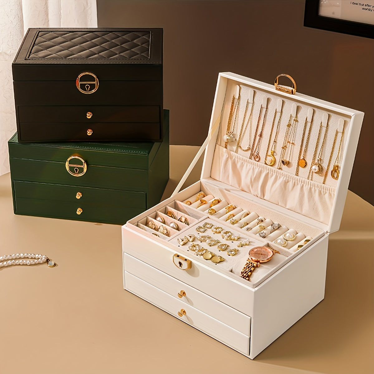 Elegance - Luxe Sieraden Organizer met Hoogwaardig Leer