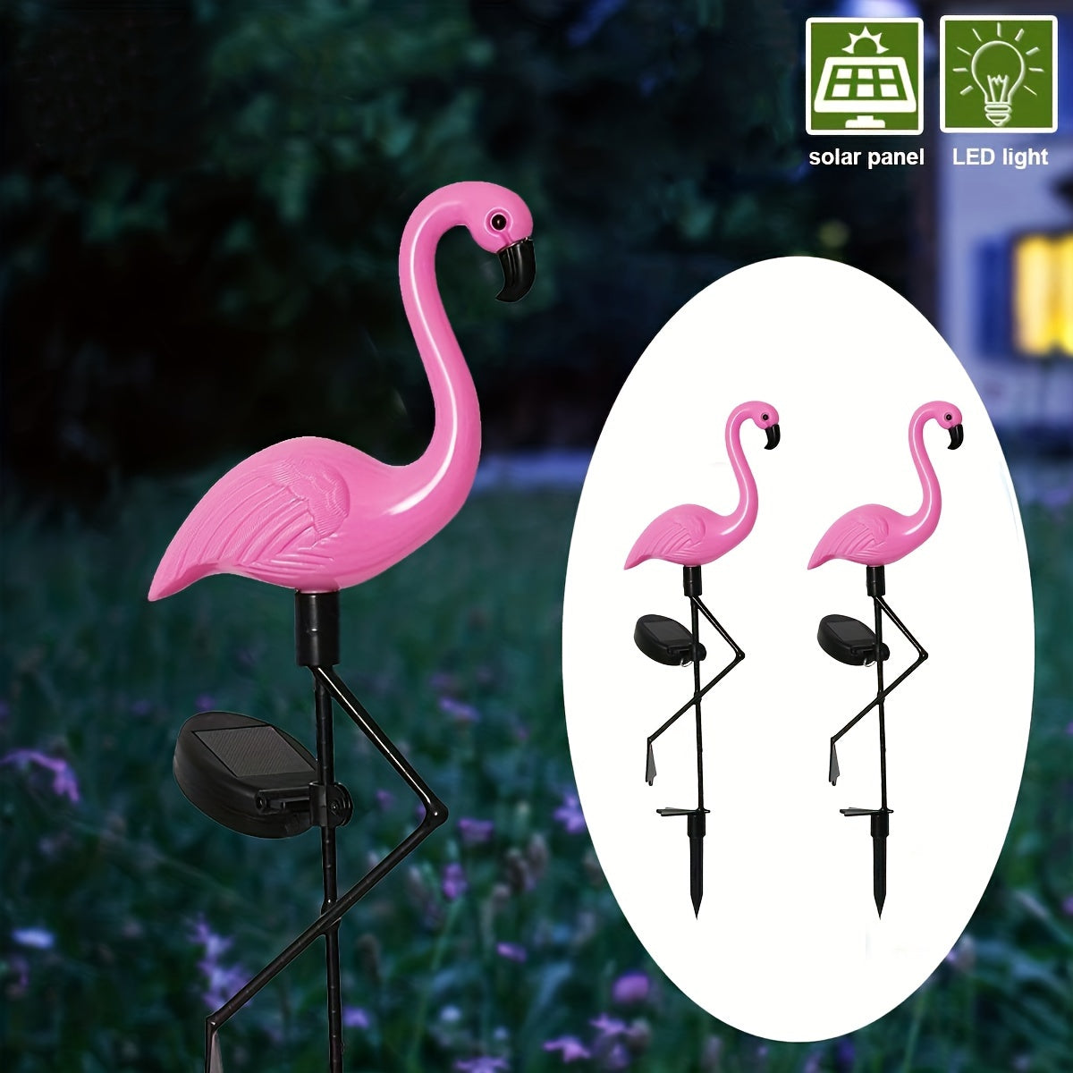 SolarFlamingo Light - Elegante Zonne-energie Flamingo Tuinlamp