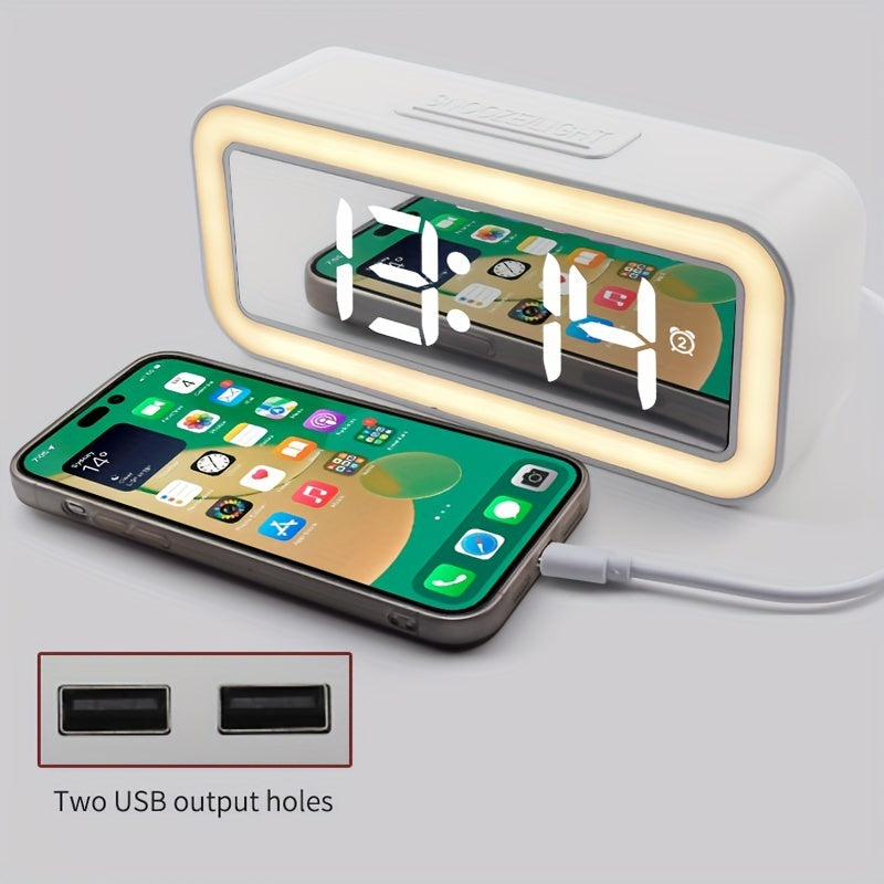 MirrorTime Wekker - Stijlvolle Digitale Spiegelklok