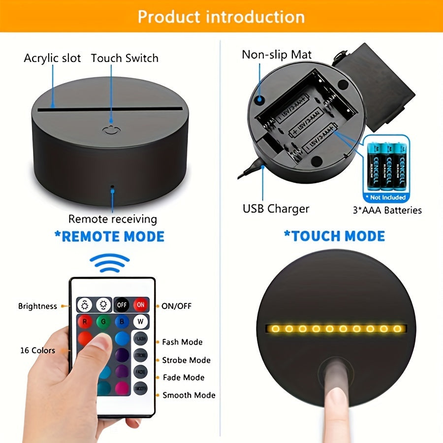 DecoBulldog - 3D Franse Bulldog Lamp met Kleuren